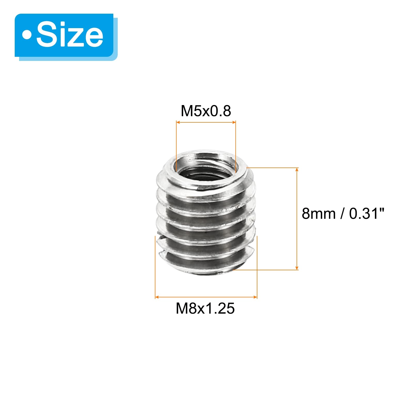 PATIKIL Thread Adapters Sleeve Reducing Nut - Image 2