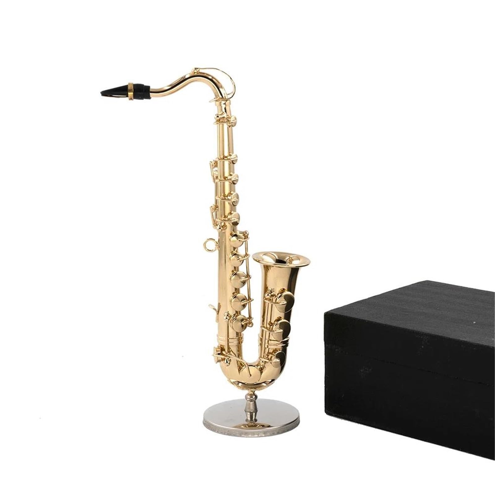 Saxofón Tenor En Miniatura De Cobre Modelo Accesorios Musicales Decorativos(14cm)
