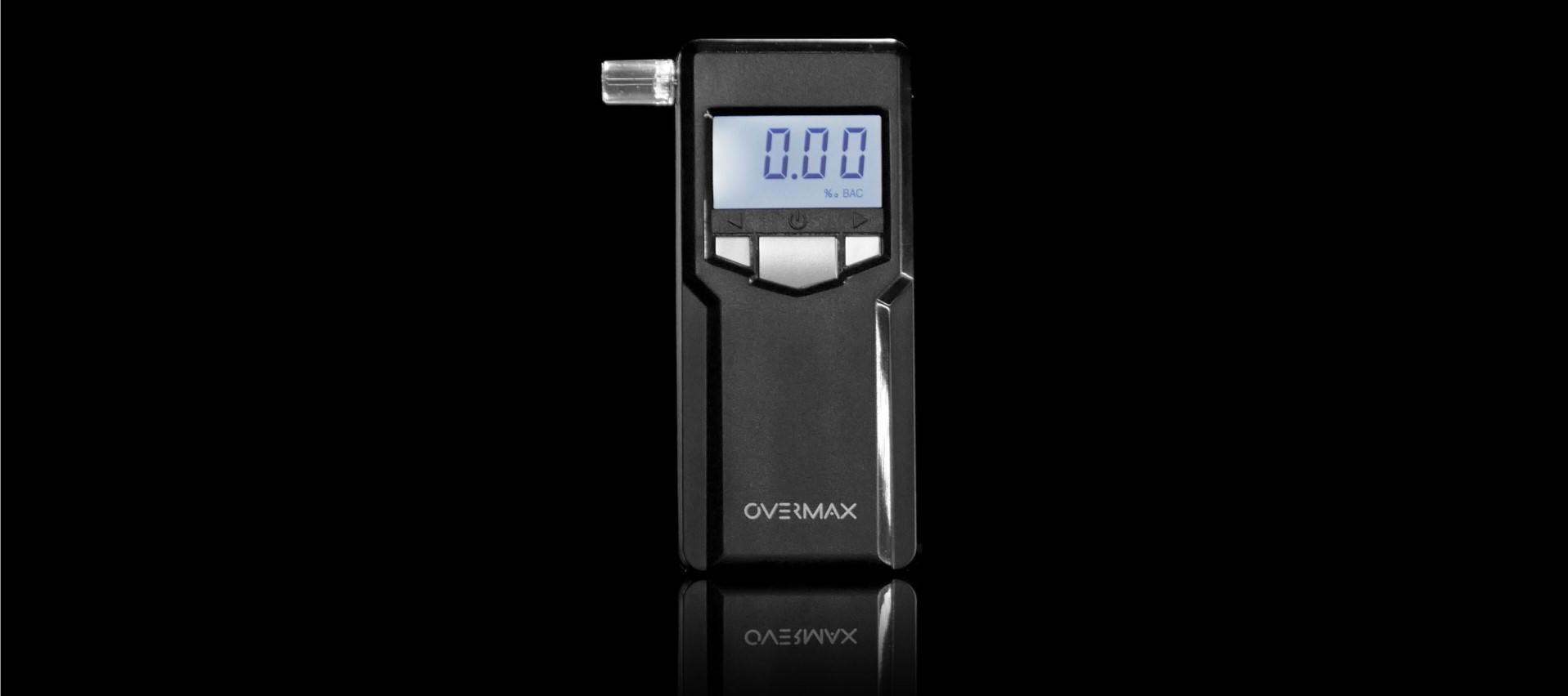 Etilometro Digitale Overmax AD-06 - Sensore Elettrochimico, Precisione 0.05&permil;, Con 10 Boccagli