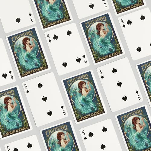 Lantern Press Trinidad, California, Mermaid, 52 cartas póker miniatura 4