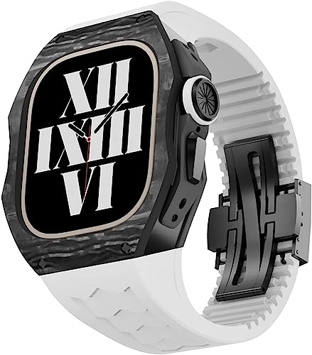 Kit boîtier carbone et bracelet caoutchouc pour Apple Watch Ultra 49 mm avec boucle