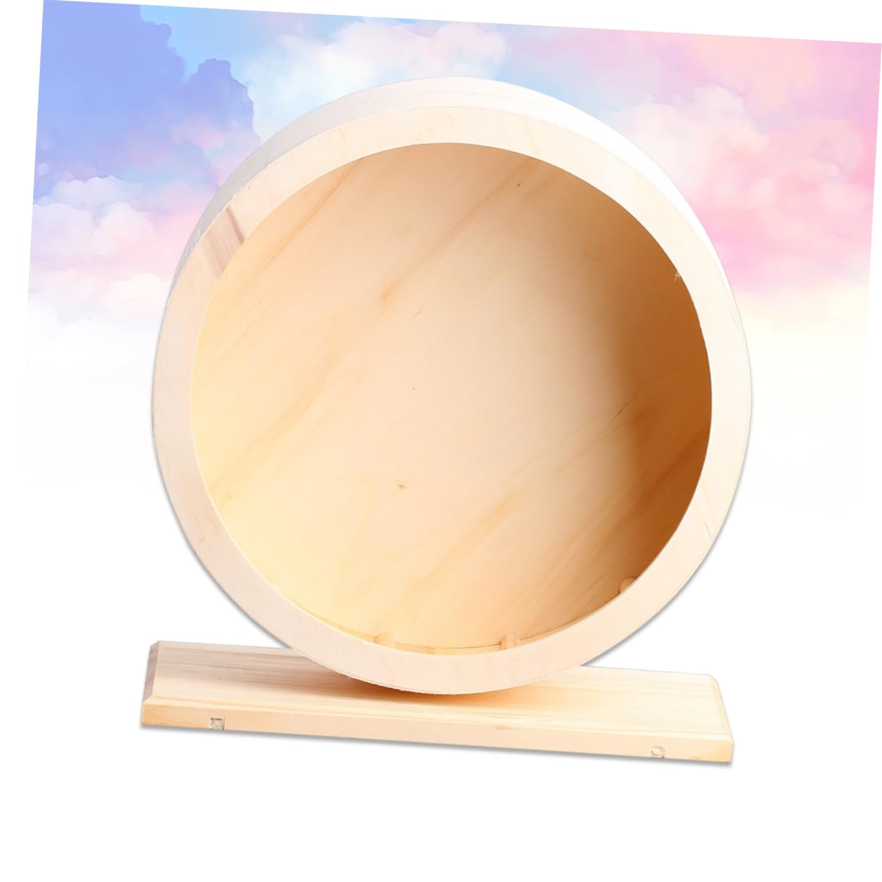 Beavorty Roue de Course pour Animaux de Compagnie Roue de Jogging pour Hamster en Bois pour Petit Animal Hamster Silencieux d'exercice pour Jouet Coureur Support
