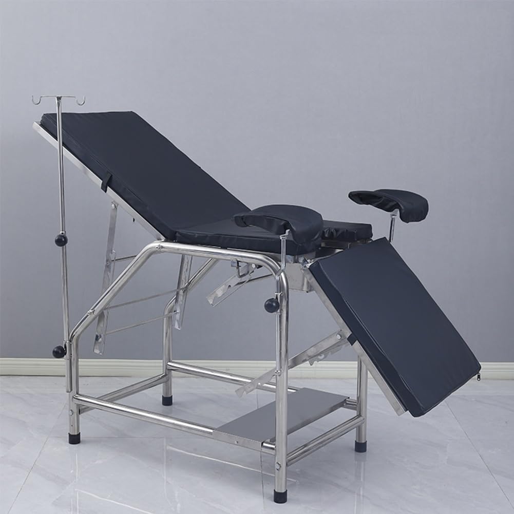 Lit d'examen gynécologique, Chirurgie de rinçage privée médicale multifonctionnelle, Chaise d'examen médical ambulatoire, lit d'examen, Table de Chirurgie pour Femmes (Color : Black)