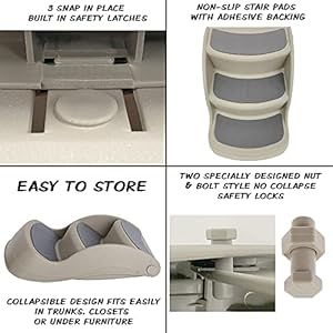   Pet-Stairs-Durable-Dog-Stairs-for-Small-Dogs-with-3-Step-Design-and-Safety-Locking-Pins-Cat-or-Dog-Steps-for-Home-and-Vehicle-by-PETMAKER-Tan