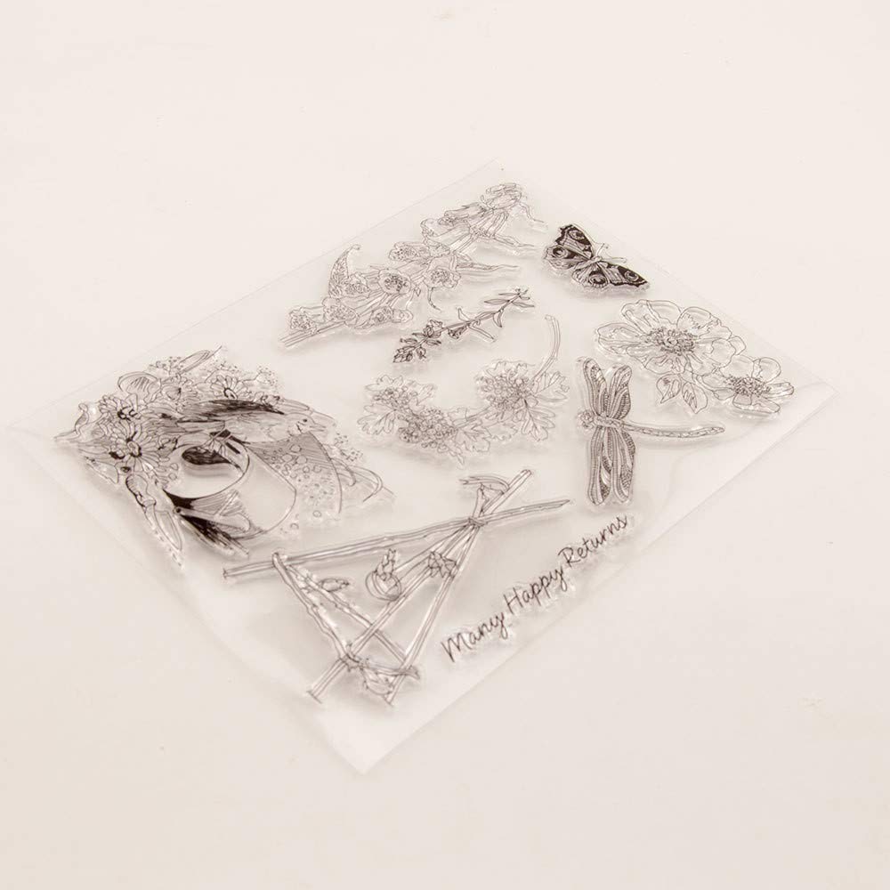 Kwiaty ptak przezroczysty stempel metalowe matryce do cięcia silikonowe tłoczenie szablon do tworzenia kart DIY scrapbooking ważka motyl
