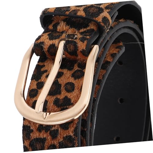 Women's Adjustable Leopard Print Wide Belt Faux Pu Waistband for Jeans Animal Print Fashion Accessory3