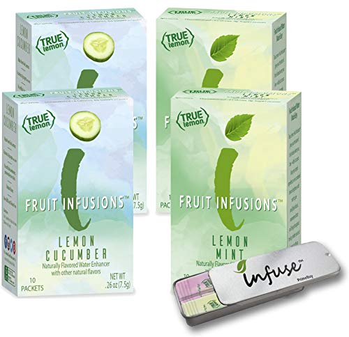 True Lemon (FRUIT INFUSIONS): Lemon CUCUMBER & Lemon MINT 4pk