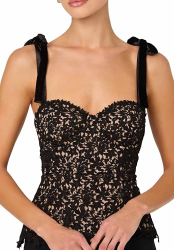 ASTR The Label Women's Donne Top, Black Nude, L