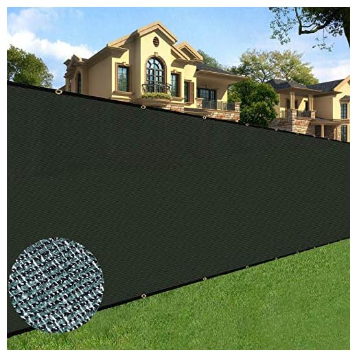 Sunnyglade 6 feet x 50 feet Privacy Screen Fence Heavy Duty Fencing Mesh Shade Net Cover for Wall Garden Yard Backyard (Green)
