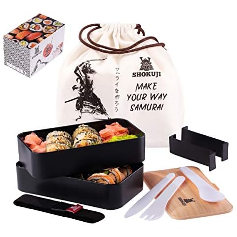 SHOKUJI Bento/Lunchbox im Set - Boxen für Brot, Meal Prep, Snacks - Auslaufsicher Cover