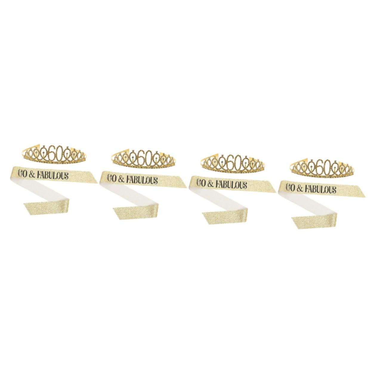 STOBOK 4sätze Geburtstag Krone Und Schärpe Set Für Goldene Geburtstagdeko Party Adornments Für Unvergessliche Feierlichkeiten