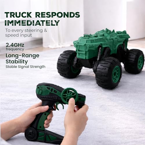 Image of Moon Rover Remote Control Car 4x4 | 1:12 Scale | 40 KM /H High-Speed | 4WD Off-Road | 360 Rotation | 45 Climb | 2.4GHz Signal | 7.4V Rechargeable Battery Fun Learning Toy for 6-12 Year - Green
