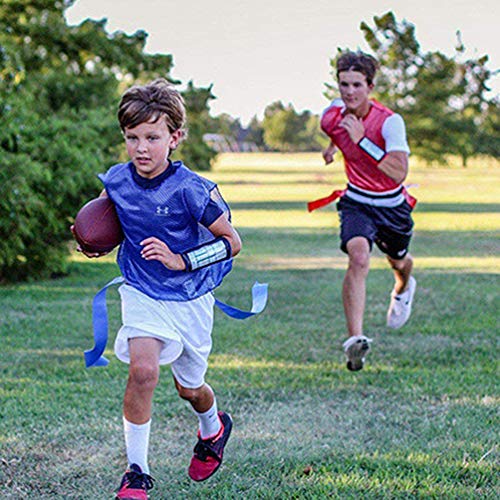 Lioobo 2 peças de pulseiras de futebol americano profissional para treino de futebol americano (azul