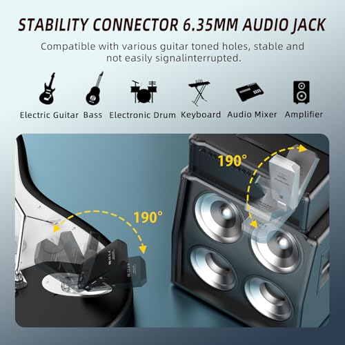 Image of 5.8Hz Guitar Wireless System Anti-Interference Instrument 4Channels Wireless Transmitter Receiver Digital Audio Cordless System Bass For Electric Guitars Bass GWS-26-TYPE C Charge