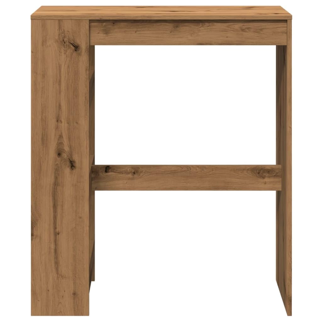 vidaXL Table de Bar avec étagères chêne Artisanal Bois d'ingénierie, Table de pub, Table Haute, Table de Tabouret de Bar, Table de Bar de Cuisine