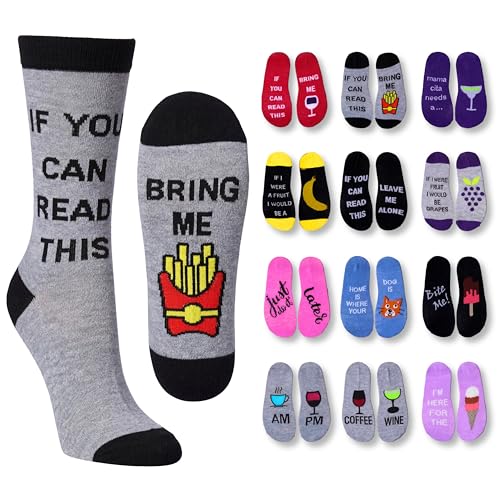 Image of Tipi Toe Women's Fun Patterned Dress Socks, 12-Pack Lightweight Colorful Crew Socks, Casual Novelty Assorted Designs