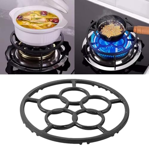 Gasherd Brenner Ständer Gusseisen Wok Ring Universal Rutschfeste Herd Untersetzer Gaskochfelder Aufsatzring Wok Stützring Brenner Ständer Gasherds Aufsatz für Gasherd Cooker