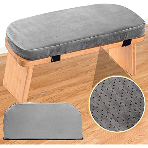 Meditation Bench (18"x7"x6"), Foldable Ergonomic Meditation Stool, Meditation Accessories, Prayer Bench, Perfect for Deeper Meditation, Great Gifts for Women Cover