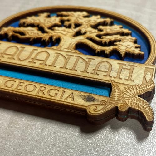 Imán decorativo de madera Árbol Roble de Savannah miniatura 3