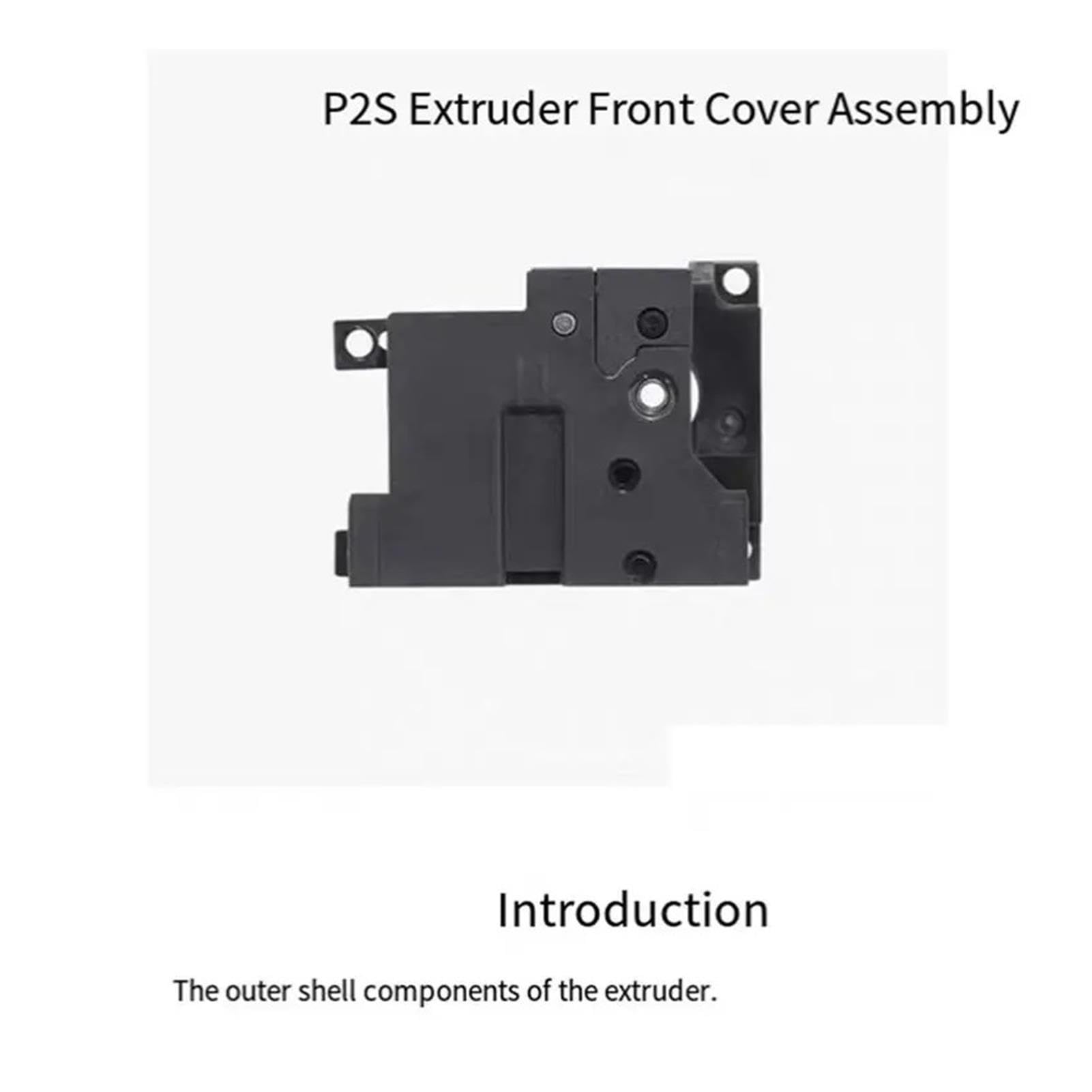 P2 S Extruder Front Cover ABS Black For 3D Printer Parts