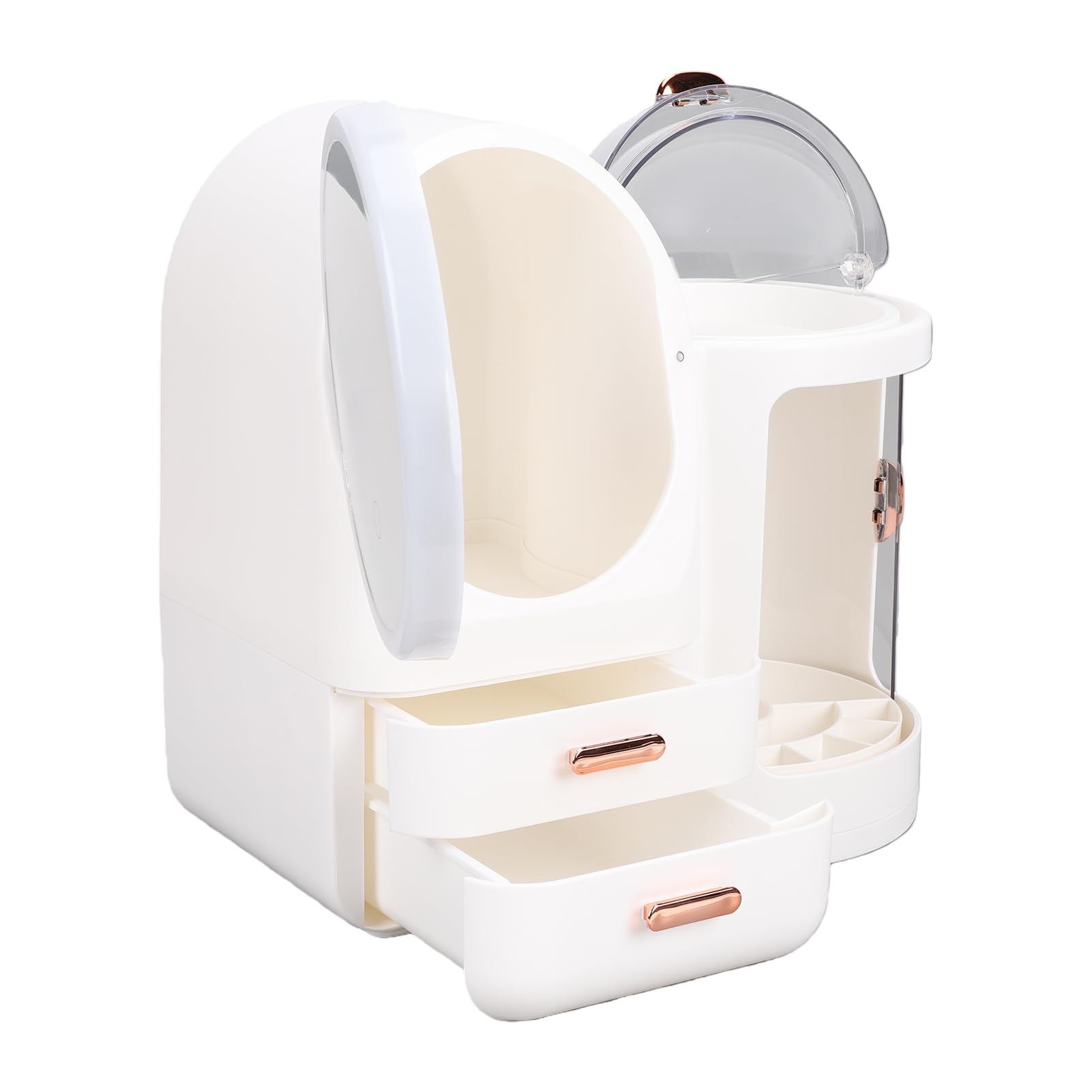 Sonew Organisateur de Maquillage avec Miroir LED, 3 Couleurs, Atténuable,