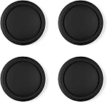 PlayVital Thumb Grips for Nintendo Switch 2, 4-Pack Silicone Joystick Caps for Joycon 2 Accessories, Comfort Thumbstick Grip Covers - Black