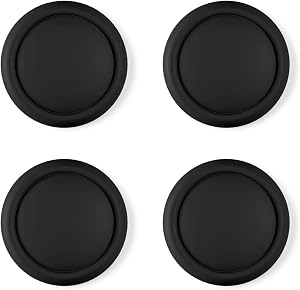 PlayVital Thumb Grips for Nintendo Switch 2, 4-Pack Silicone Joystick Caps for Joycon 2 Accessories, Comfort Thumbstick Grip Covers - Black