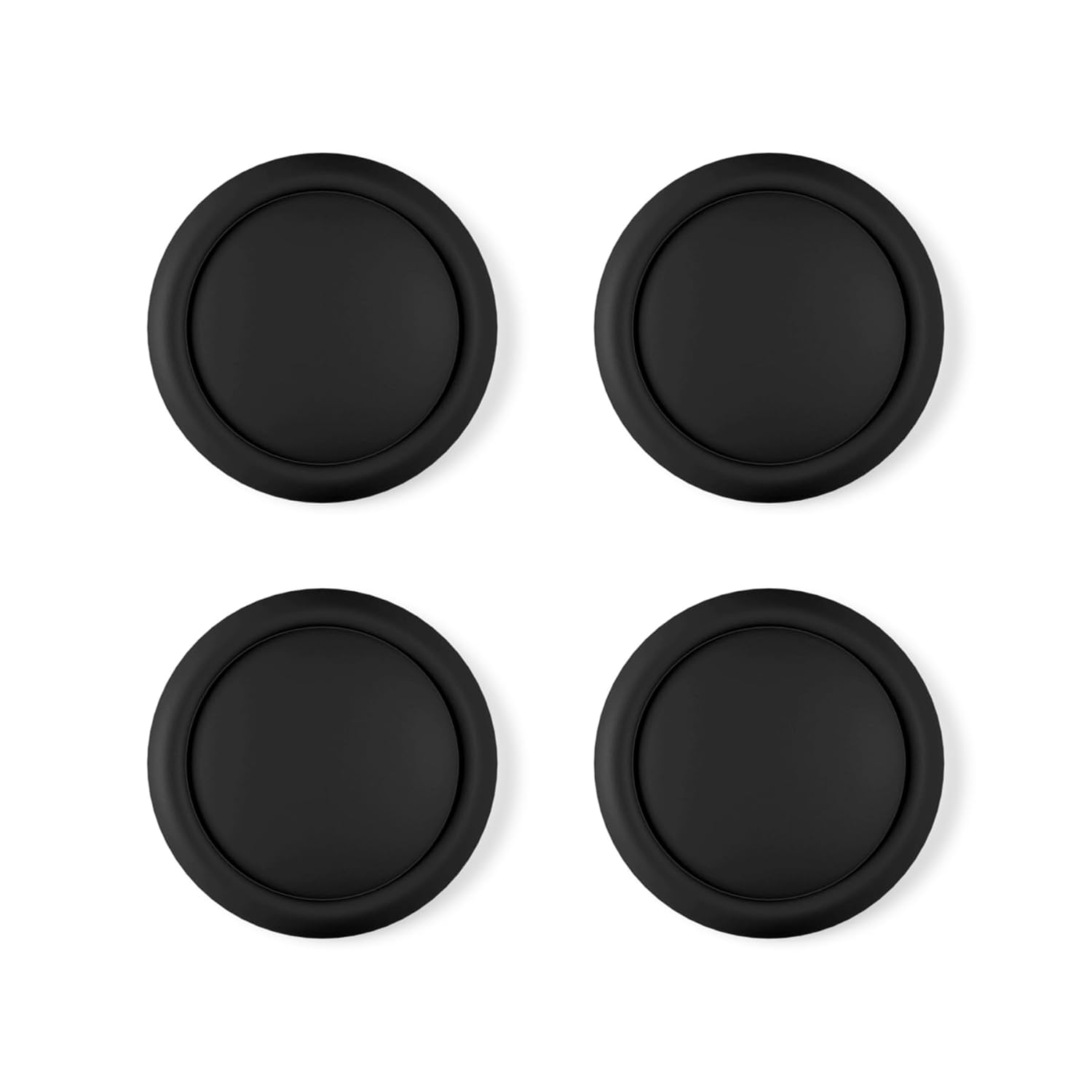 PlayVital Thumb Grips for Nintendo Switch 2, 4-Pack Silicone Joystick Caps for Joycon 2 Accessories, Comfort Thumbstick Grip Covers - Black