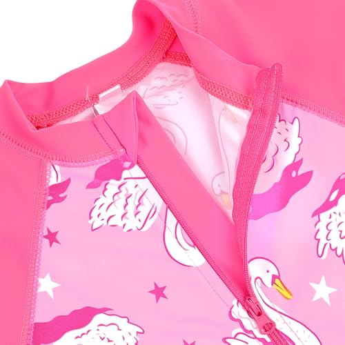 Image of XFGIRLS Baby /Toddler Girls Swimsuit Long Sleeve One-Piece Bathing Suit Rash Guard