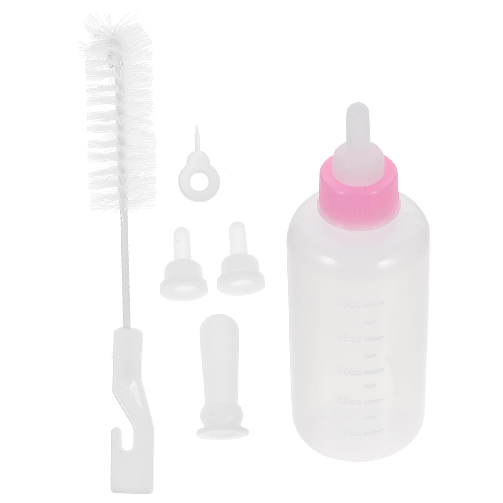 VANZACK 6pcs Pet Bottle Set Puppy Milk Feeders Kitten Nursing Bottles Silicone Portable Leak-