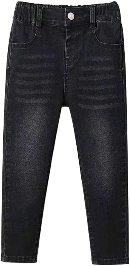 Nivne Tco Toddler Boys Skinny Jeans Casual Four Pockets Elastic Waistband Slim Fit Black Stretchy Denim Pants