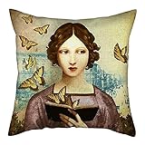 Diseño de cierre de cremallera oculta,inserciones de almohada fáciles de insertar. Utilizado para insertos de almohada de 45 x 45cm (18x18 pulgadas),por favor permita la desviación de 1-2 cm,ya que están hechos a mano.