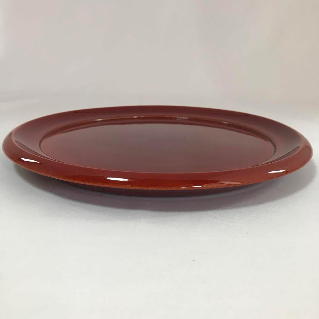 飛騨天然木 赤い漆器 盆 形