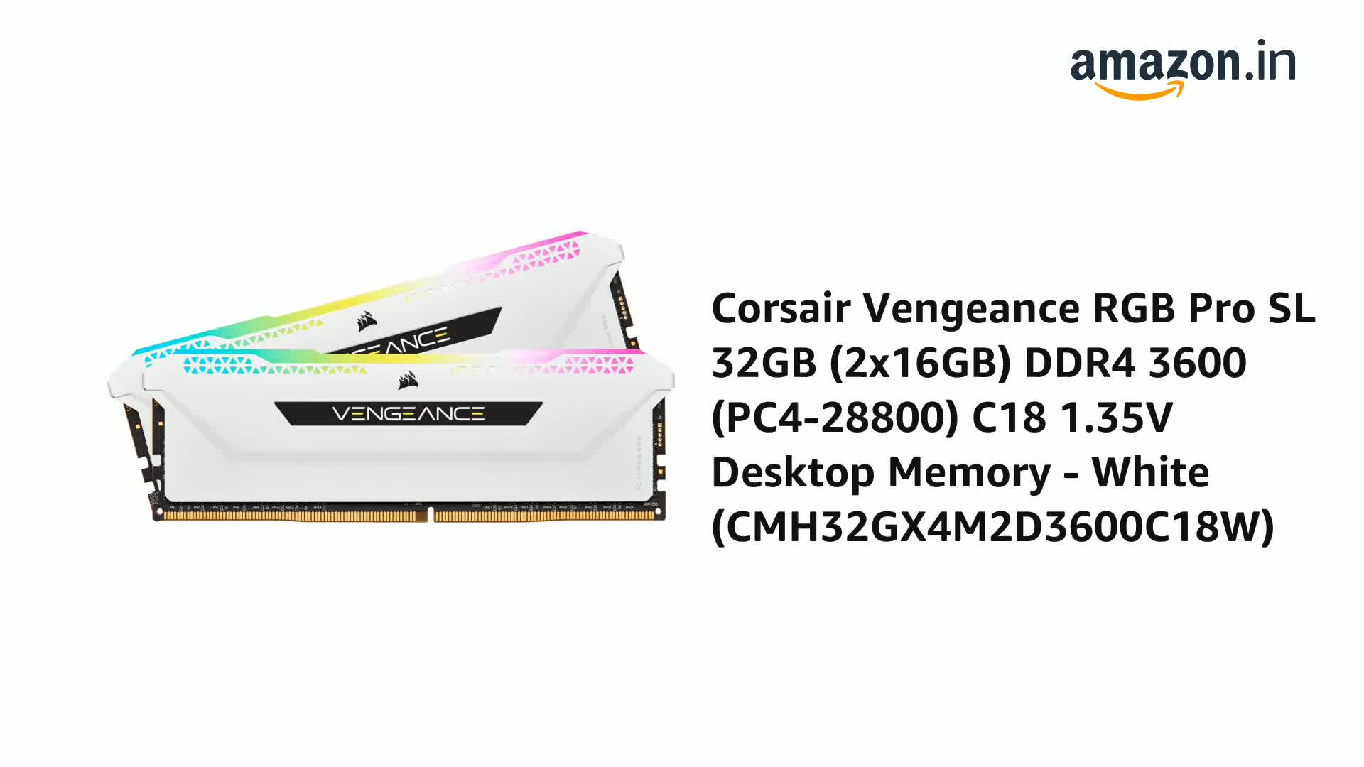 Amazon.in: Buy Corsair Vengeance RGB Pro SL 32GB (2x16GB) DDR4