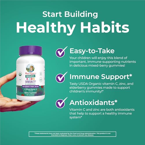 MARYRUTH'S Organic Kids Immune Support Gummies with Elderberry, 60 Count - Image 5