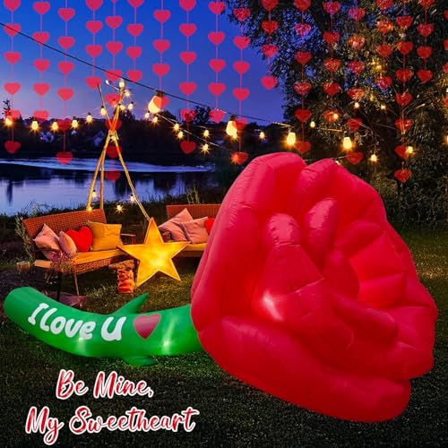 Riesige aufblasbare Rose mit LED für Valentinstag – Romantische Outdoor-Dekoration, die Herzen zum Blühen bringt! – Bild 7
