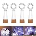Lumières de bouteille de vin, Rechargeables par USB, lumières de liège à 15 LED de 59 pouces pour la décoration de fête de mariage de Noël bricolage - Blanc Froid