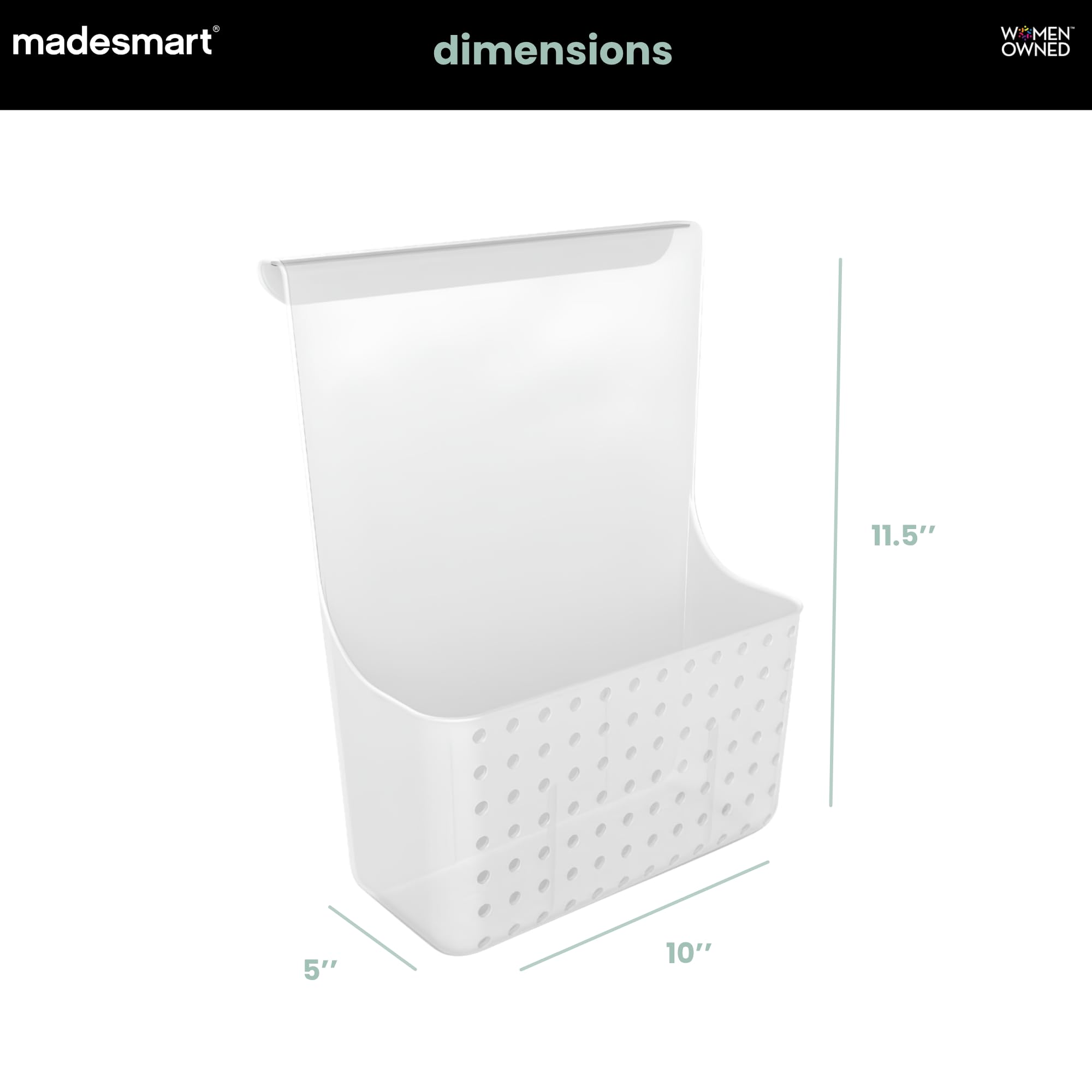 madesmart Organizer für die Tür, Weiß, Schrank-Kollektion, Aluminiumfolie, Pergament- und Küchenpapier-Organizer, weicher Haken, BPA-frei