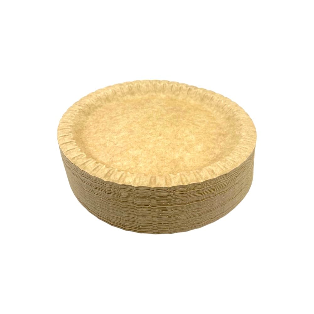 Plato de cartón resistente habana - diámetro de 23 cm - 500 unidades