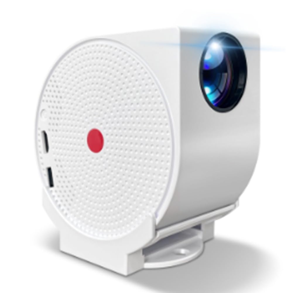 Fangxuee Tipo C 4K 400ANSI Mini Proyector con WiFi y Bluetooth,BT5.2 4K Película Proyector de Vídeo con 270 ° Giratorio Enchufe de la UE