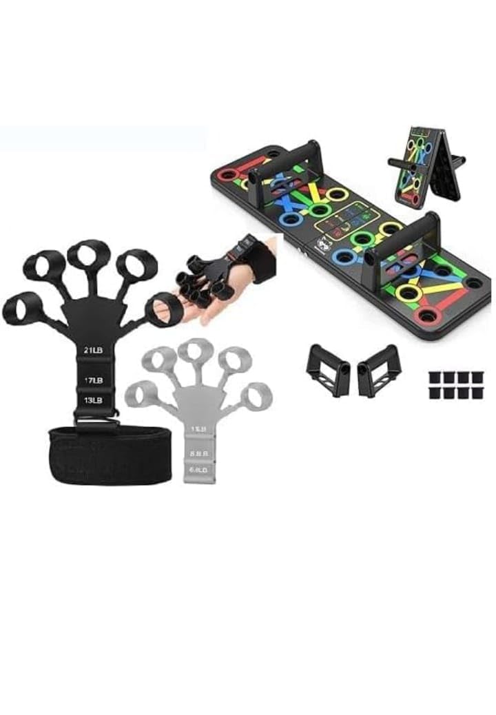 15 in 1 Pushup Board for Strength Training, Fitness and Exercise Equipment for men & woman, Home & Gym Exercise Equipment for Chest, Shoulder, Triceps Workout Combo 2 (COMBO 2)-image-14