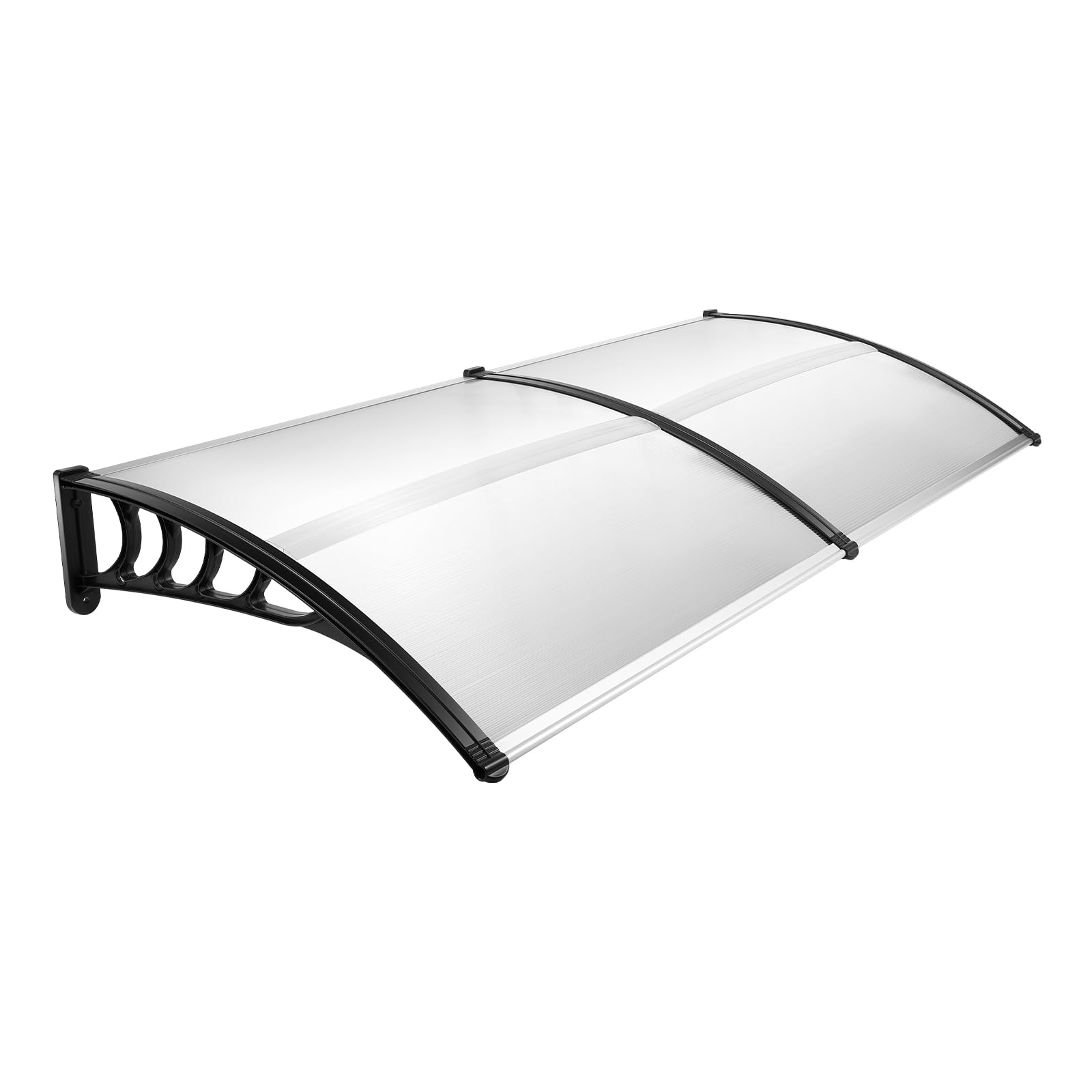 Zadaszenie do drzwi wejściowych, zadaszenie z aluminium i poliwęglanu, przezroczysty daszek drzwi, łukowaty design, zadaszenie do domu, zadaszenie łukowe, przednie, osłona przed deszczem