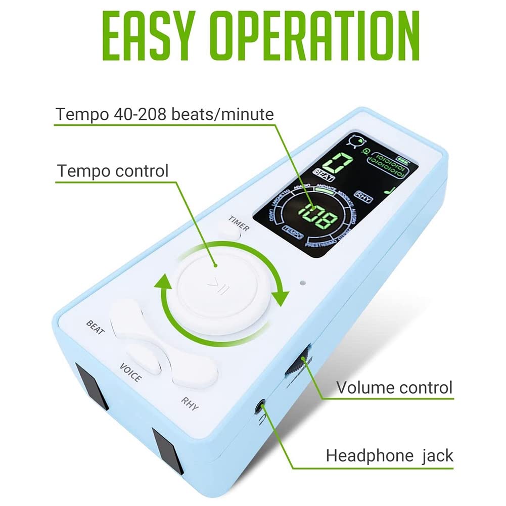 AYQEBNC Electronic Metronome Digital Metronome Universal Metronome for Piano Metronome for Guitar Violin Drum Black