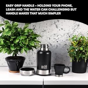   Black-Rhino-32oz-Multi-Functional-Dog-Water-Bottle-Detachable-Bowls-Black-Portable-Travel-Hydration-Solution-for-Hiking-Camping-Outdoors-Leakproof-Durable-Convenient-for-Pet-Owners