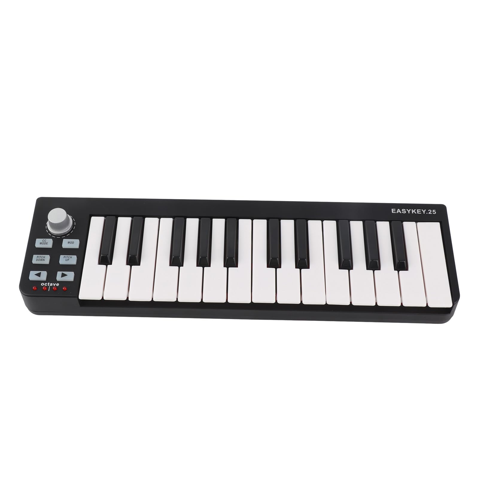 Controlador de Teclado MIDI Controlador USB Compacto de 25 Teclas para Win 11 10 8 7 Vista OS X Producción Musical Negro