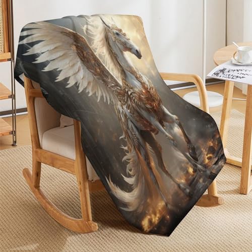 Manta de sofá para noches frías: franela suave Pegasus 150x200 cm 8