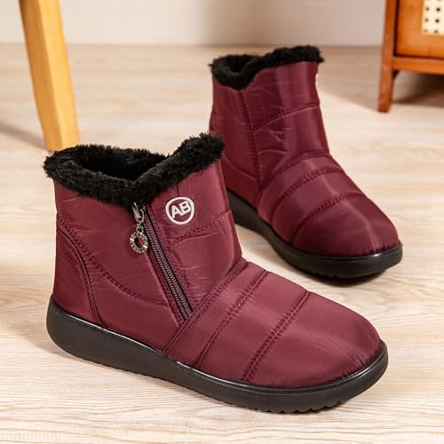 Bottes de neige zippées et imperméables à semelle plate - 5