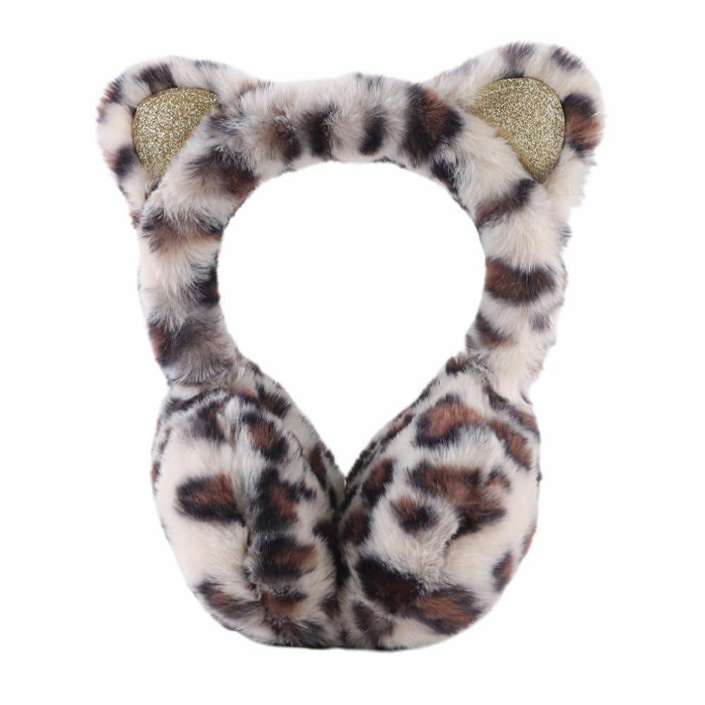 Peecabe Winter Kids Earmuffs Warm Girl Ear Muffs For Toddler with Cat Ears