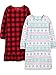 Simple Joys by Carter's 2-Pack Fleece Nightgowns Camicia da Notte, Fair Isle/Buffalo Check, 2-3 Anni, Pacco da 2