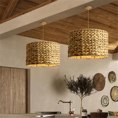 Suspension en rotin faite main lustre plafonnier bambou - 4